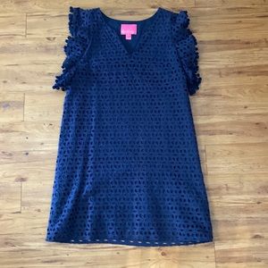 Lilly Pulitzer navy v neck dress